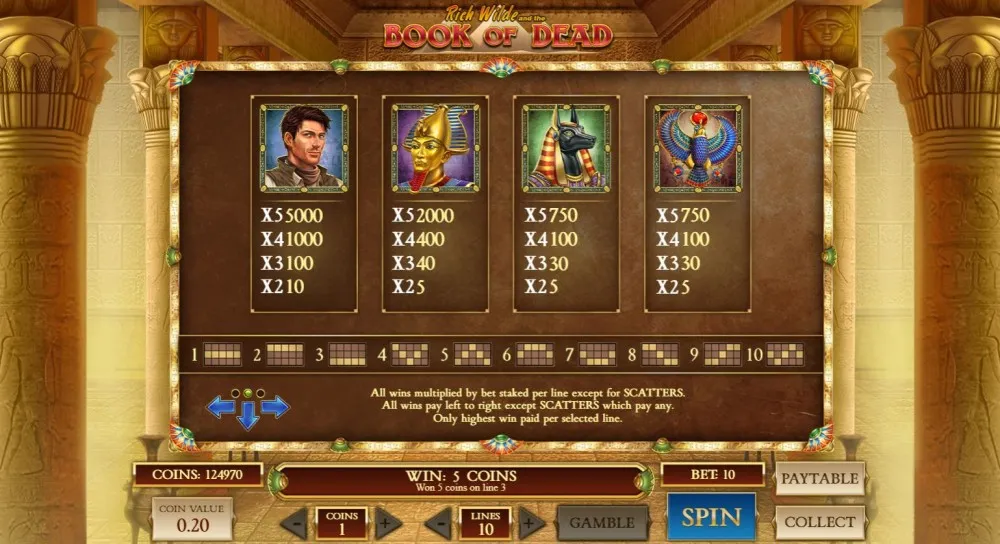 Sådan fungerer Book of Dead — spillets opbygning